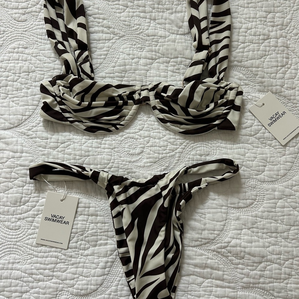 Vacay Swimwear Zebra Print Bikini